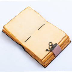 Vintage Leather Journal Dairy - Unruled Notebook Diary for Traveler with Mother of Earth Print