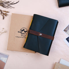 Vintage Leather Journal Diary with Belt