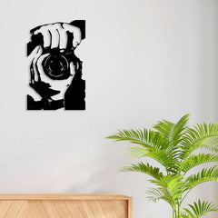 Camera Man Metal Wall Art