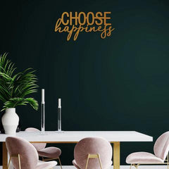 Choose Happiness Metal Wall Art