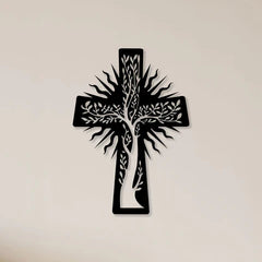 Christian Cross Symbol Metal Wall Art