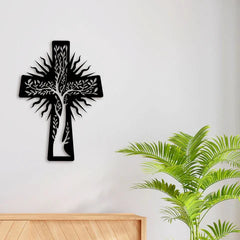 Christian Cross Symbol Metal Wall Art