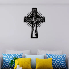 Christian Cross Symbol Metal Wall Art