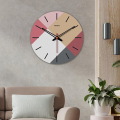 Colourful Palette Wooden Wall Clock For Living Room