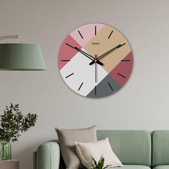 Colourful Palette Wooden Wall Clock For Living Room