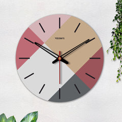 Colourful Palette Wooden Wall Clock For Living Room