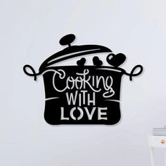 Cooking With Love Metal Wall Art