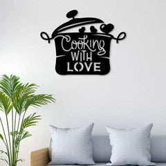 Cooking With Love Metal Wall Art