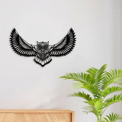 Flying Owl Metal Wall Art