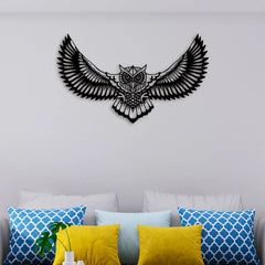 Flying Owl Metal Wall Art