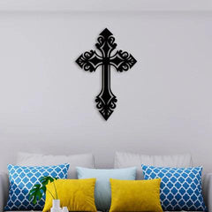 Designer Christian Cross Metal Wall Art