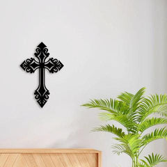 Designer Christian Cross Metal Wall Art