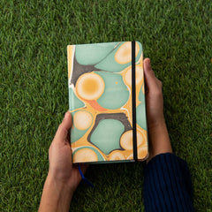 Marbled cover Hardbound Unruled Diary journal