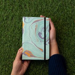 Marbled Printed Cover Hardbound Diary Journal