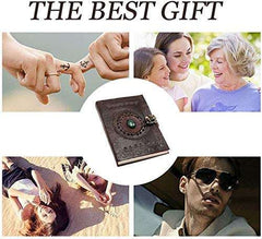 Leather Journal Diary with metal lock vintage Journal handmade 200 pages white unruled|travel Diary|personal journal -1