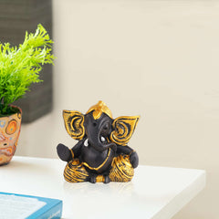 Ganesha Statue Showpiece Idol Shriganesh Bhagwan Murti / Home, Office Decor / Car Dashboard Ganpati / Lord Vinayaka Statue God of Luck & Success Sculpture / Gift Items -05