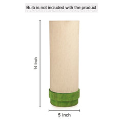 35.6 cm Wooden Lamp Green