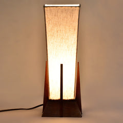 35.6 cm Pyramid Table Lamp In Sheesham Wood