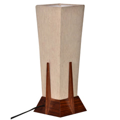 35.6 cm Pyramid Table Lamp In Sheesham Wood