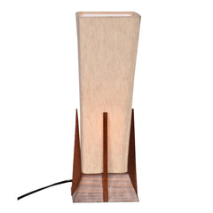 35.6 cm Pyramid Table Lamp In Sheesham Wood