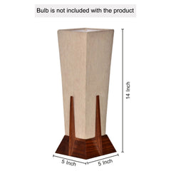 35.6 cm Pyramid Table Lamp In Sheesham Wood