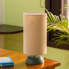 'Faraday' Round Table Lamp In Mango Wood (33 cm)