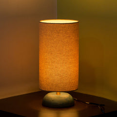 'Faraday' Round Table Lamp In Mango Wood (33 cm)
