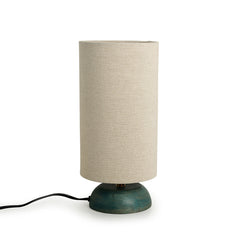 'Faraday' Round Table Lamp In Mango Wood (33 cm)