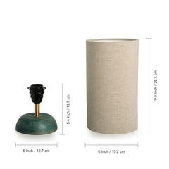 'Faraday' Round Table Lamp In Mango Wood (33 cm)