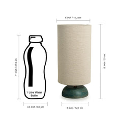 'Faraday' Round Table Lamp In Mango Wood (33 cm)