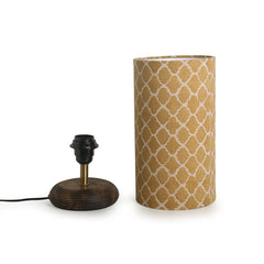 'Moroccan' Round Table Lamp In Mango Wood (35.6 cm)