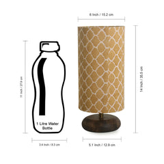 'Moroccan' Round Table Lamp In Mango Wood (35.6 cm)