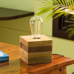 Edison' Table Lamp In Mango Wood 11.2 cm