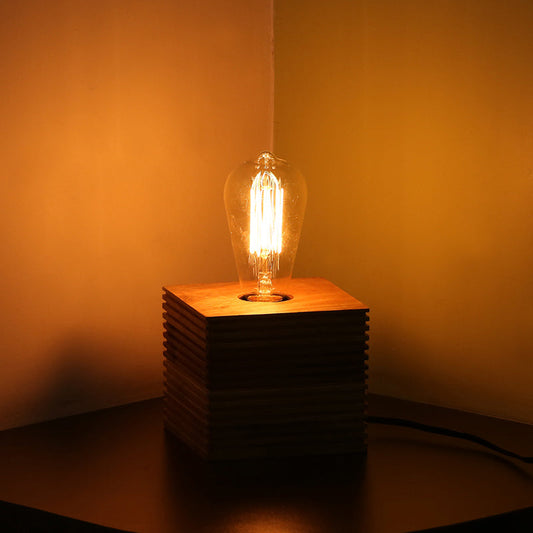 Edison' Table Lamp In Mango Wood 11.2 cm