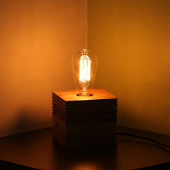 Edison' Table Lamp In Mango Wood 11.2 cm