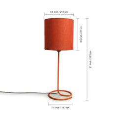 'Orange Coiled' Handcrafted Table Lamp In Iron (45.7 cm)