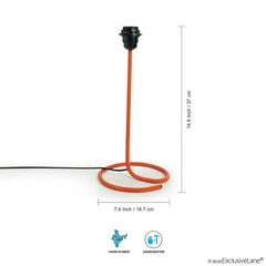 'Orange Coiled' Handcrafted Table Lamp In Iron (45.7 cm)