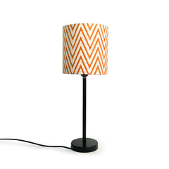 'Oranged Chevrons' Handcrafted Table Lamp In Iron (45.7 cm)