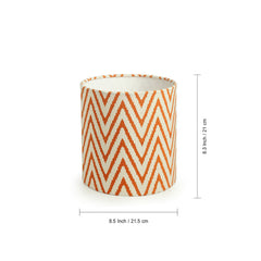 'Oranged Chevrons' Handcrafted Table Lamp In Iron (45.7 cm)