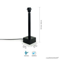 'Greyed Chevrons' Handcrafted Table Lamp In Iron (45.7 cm)