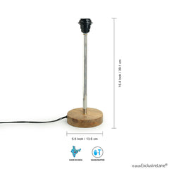 'Moroccan Navy' Handcrafted Table Lamp In Mango Wood & Steel (45.7 cm)