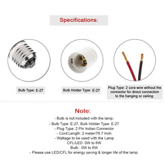 'Morrocan Treasure' Hand-etched Pendant Lamp In Iron (20.3 cm, Matte Finish)