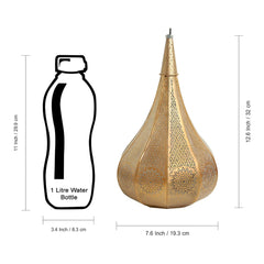 'Morrocan Flame' Hand-etched Pendant Lamp In Iron (33 cm, Matte Finish)