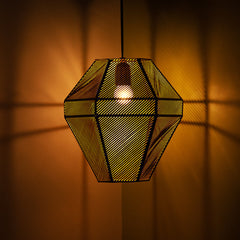 Vintage Lines' Hand-etched Pendant Lamp In Iron (30.5 cm | Matte Finish)