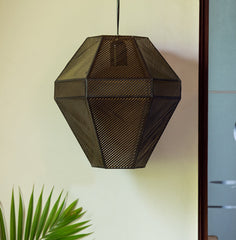 Vintage Lines' Hand-etched Pendant Lamp In Iron (30.5 cm | Matte Finish)