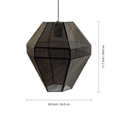 Vintage Lines' Hand-etched Pendant Lamp In Iron (30.5 cm | Matte Finish)