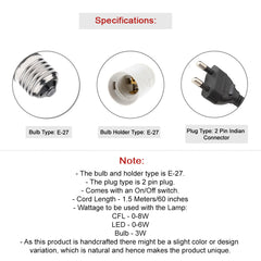 Ebony Mesh' Handcrafted Table Lamp In Mango Wood & Iron (38.1 cm)