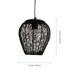 'Glamorous Mesh' Pendant Lamp In Iron (20.3 cm, Matte Finish)