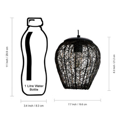 'Glamorous Mesh' Pendant Lamp In Iron (20.3 cm, Matte Finish)