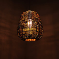 Mesmerising Mesh' Pendant Lamp In Iron (22.9 cm | Matte Finish)